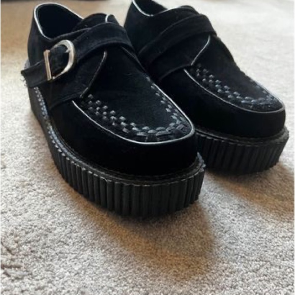Demonia Creeper-118 Black Vegan Suede - Picture 6 of 7